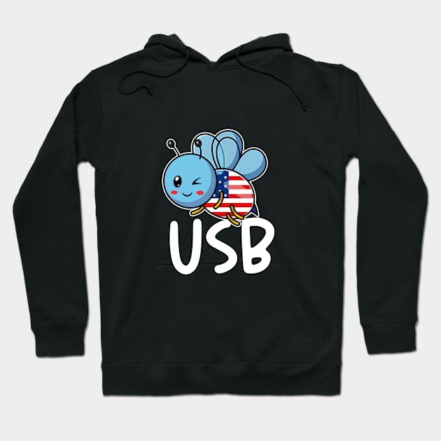 USB Design, American Bee Hoodie by PulsePeople